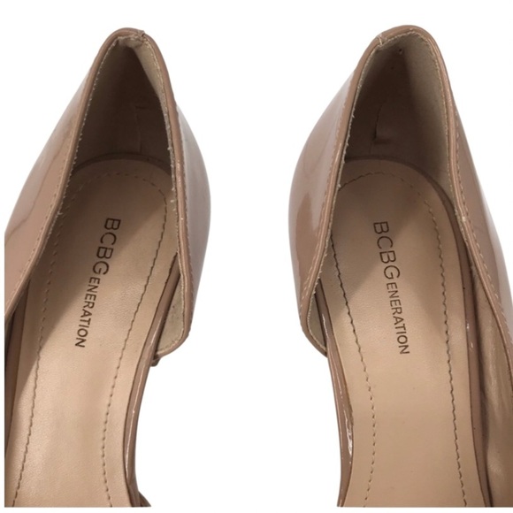 BCBGeneration Beige Nude Patent Leather Heels - Picture 4 of 10
